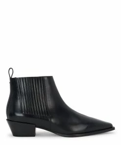 Aeyde Bottines Santiag Bea Cuir Noir