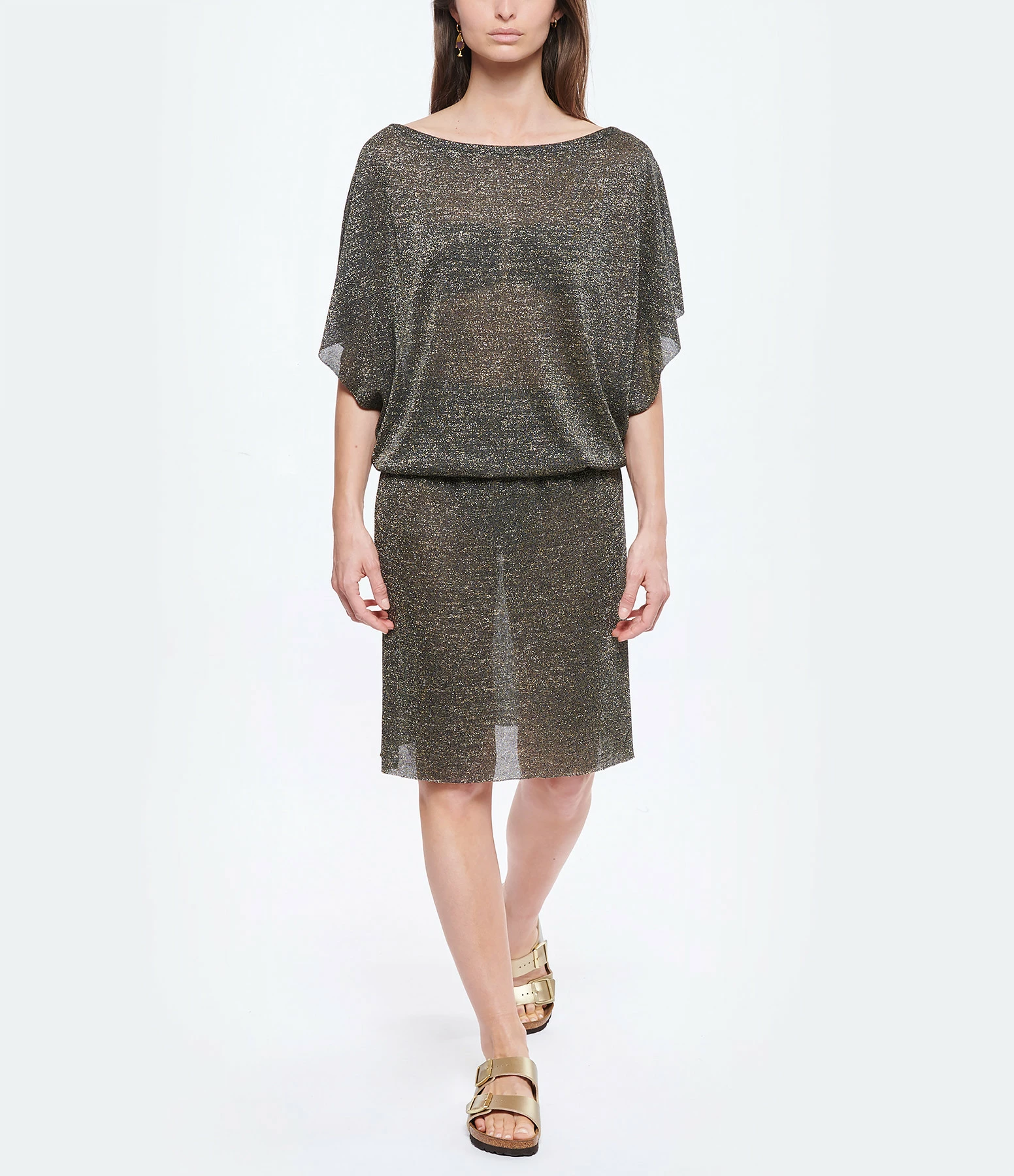 Birkenstock Mules Arizona Cuir Doré, Modèle Étroit 9 Birkenstock Mules Arizona Cuir Doré, Modèle Étroit – Image 7