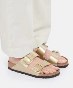 Birkenstock Mules Arizona Cuir Doré, Modèle Étroit 17 Birkenstock Mules Arizona Cuir Doré, Modèle Étroit -Golden Goose-boutique birk1 look20220329 9