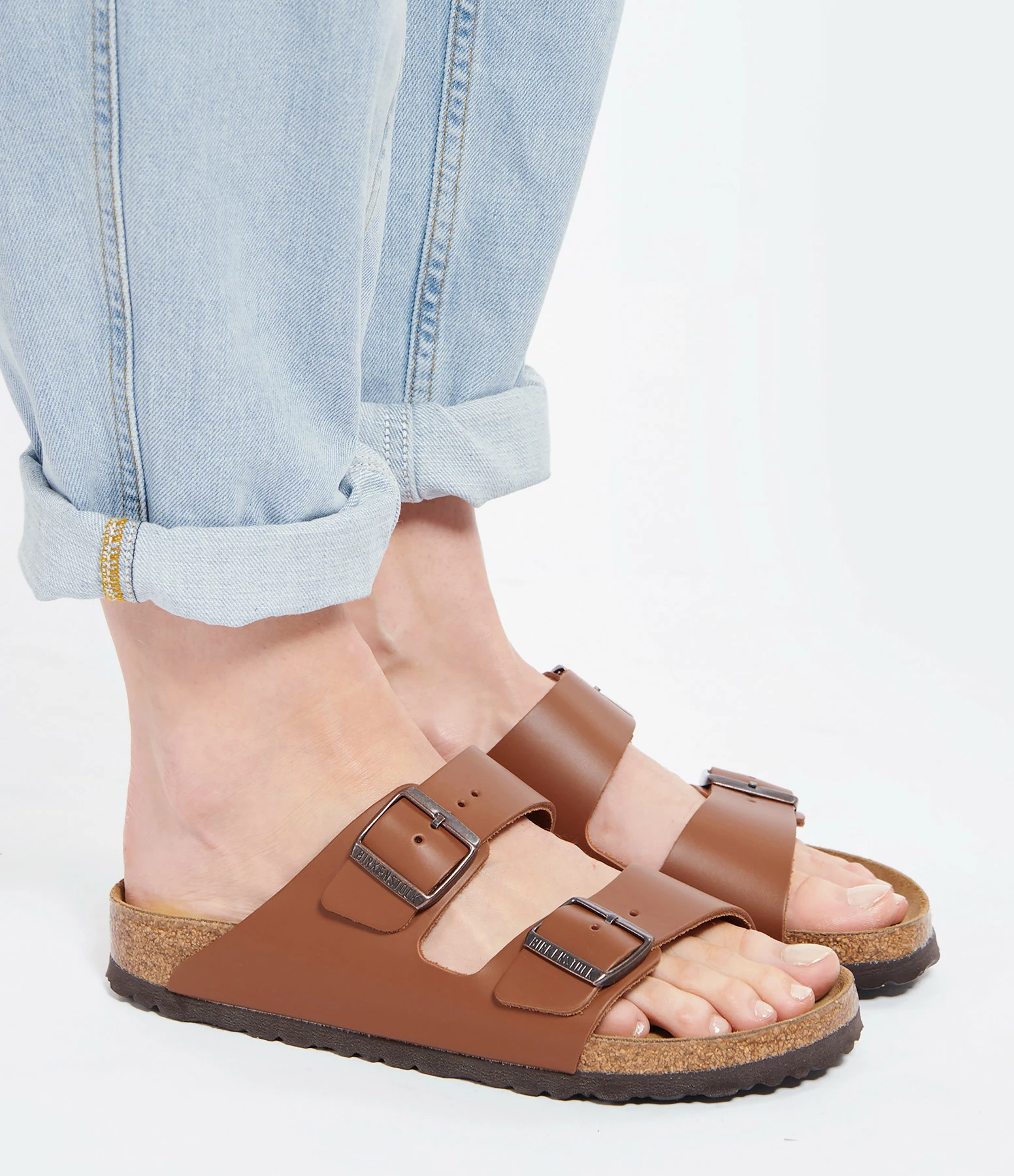 Birkenstock Mules Arizona Cuir Marron Ginger, Modèle Étroit 8 Birkenstock Mules Arizona Cuir Marron Ginger, Modèle Étroit – Image 6