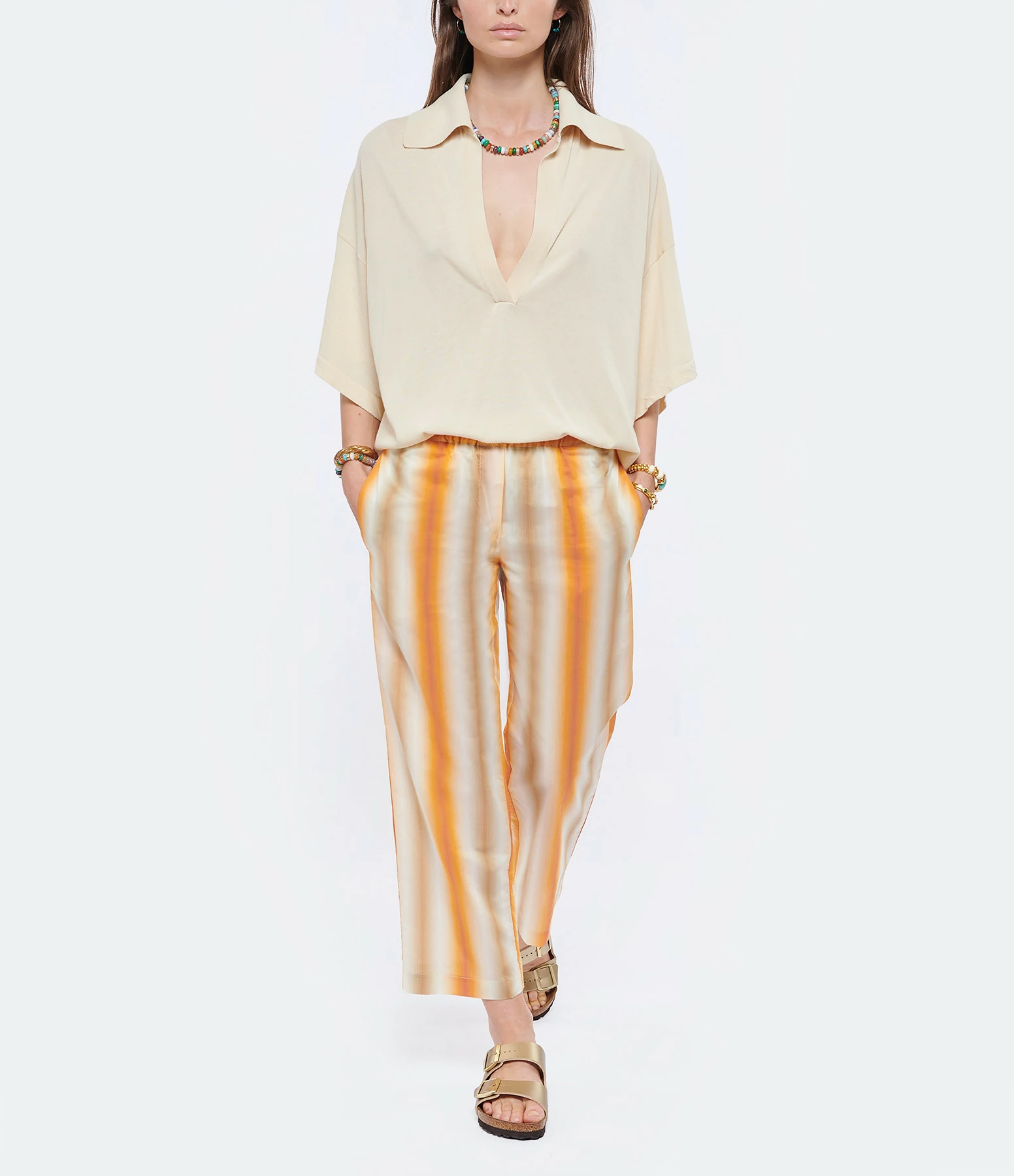 Birkenstock Mules Arizona Cuir Doré, Modèle Étroit 10 Birkenstock Mules Arizona Cuir Doré, Modèle Étroit – Image 8