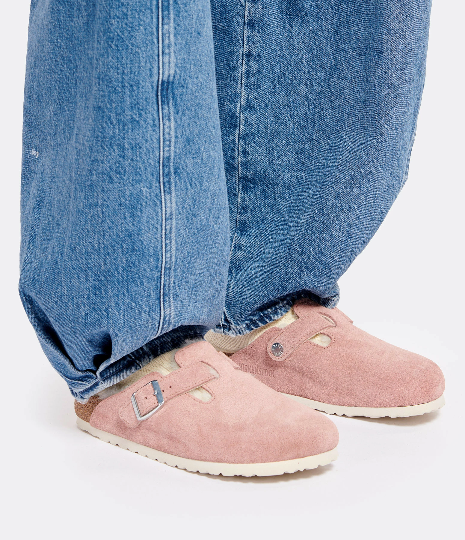 Birkenstock Sabots Boston Fourrure Cuir Pink Clay, Modèle Étroit 7 Birkenstock Sabots Boston Fourrure Cuir Pink Clay, Modèle Étroit – Image 5