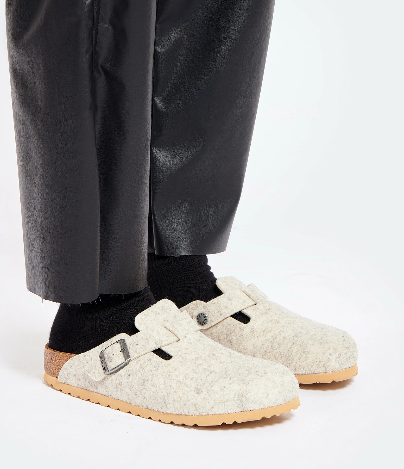 Birkenstock Sabots Boston Laine Eggshell, Modèle Étroit 7 Birkenstock Sabots Boston Laine Eggshell, Modèle Étroit – Image 5
