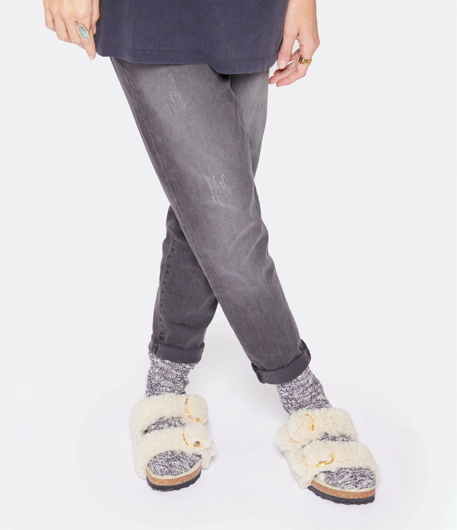 Birkenstock Mules Arizona Fourrure Teddy Eggshell, Modèle Étroit 7 Birkenstock Mules Arizona Fourrure Teddy Eggshell, Modèle Étroit – Image 5