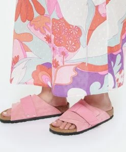 Birkenstock Mules Kyoto Cuir Suédé Candy Pink -Golden Goose-boutique birk1 look20230228 177