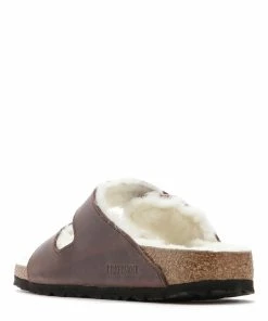 Birkenstock Mules Arizona Fourrure Cuir Habana, Modèle Étroit -Golden Goose-boutique birk145184 pck20220810 3