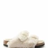 Birkenstock Mules Arizona Fourrure Teddy Eggshell, Modèle Étroit