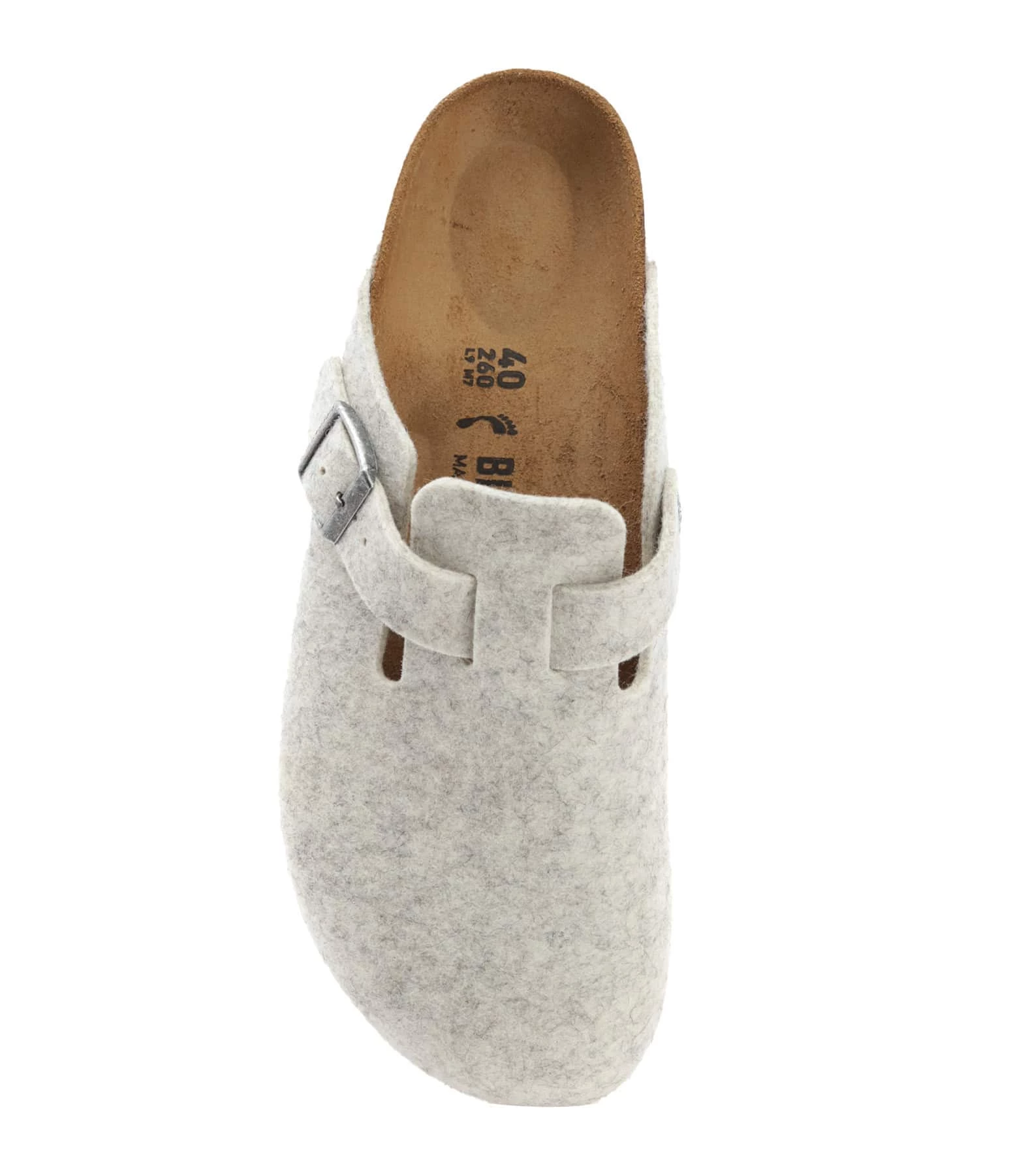Birkenstock Sabots Boston Laine Eggshell, Modèle Étroit 4 Birkenstock Sabots Boston Laine Eggshell, Modèle Étroit – Image 2
