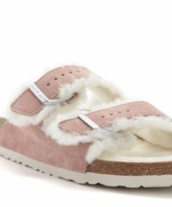 Birkenstock Mules Arizona Fourrure Cuir Pink Clay, Modèle Étroit -Golden Goose-boutique birk145190 pck20220810 4