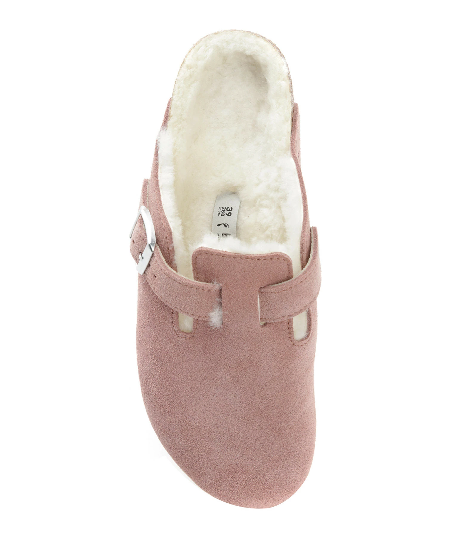 Birkenstock Sabots Boston Fourrure Cuir Pink Clay, Modèle Étroit 4 Birkenstock Sabots Boston Fourrure Cuir Pink Clay, Modèle Étroit – Image 2