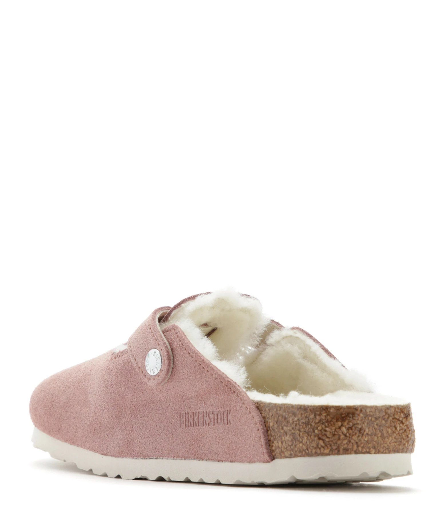 Birkenstock Sabots Boston Fourrure Cuir Pink Clay, Modèle Étroit 5 Birkenstock Sabots Boston Fourrure Cuir Pink Clay, Modèle Étroit – Image 3