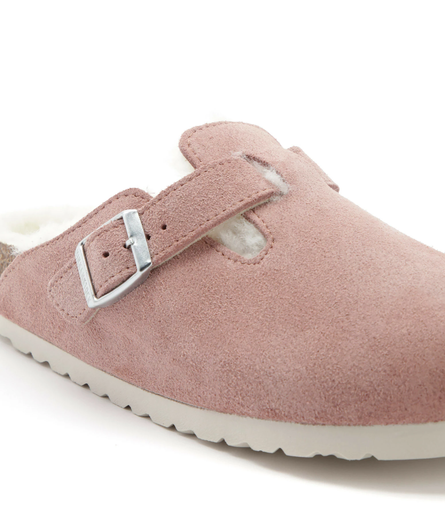Birkenstock Sabots Boston Fourrure Cuir Pink Clay, Modèle Étroit 6 Birkenstock Sabots Boston Fourrure Cuir Pink Clay, Modèle Étroit – Image 4