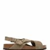 Birkenstock Sandales Tulum Cuir Suédé Taupe