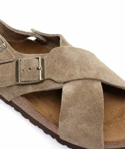 Birkenstock Sandales Tulum Cuir Suédé Taupe -Golden Goose-boutique birk149105 pck20230224 4