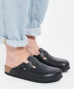 Birkenstock Sabots Boston Cuir Noir, Modèle Étroit -Golden Goose-boutique birk6 look20220316 108