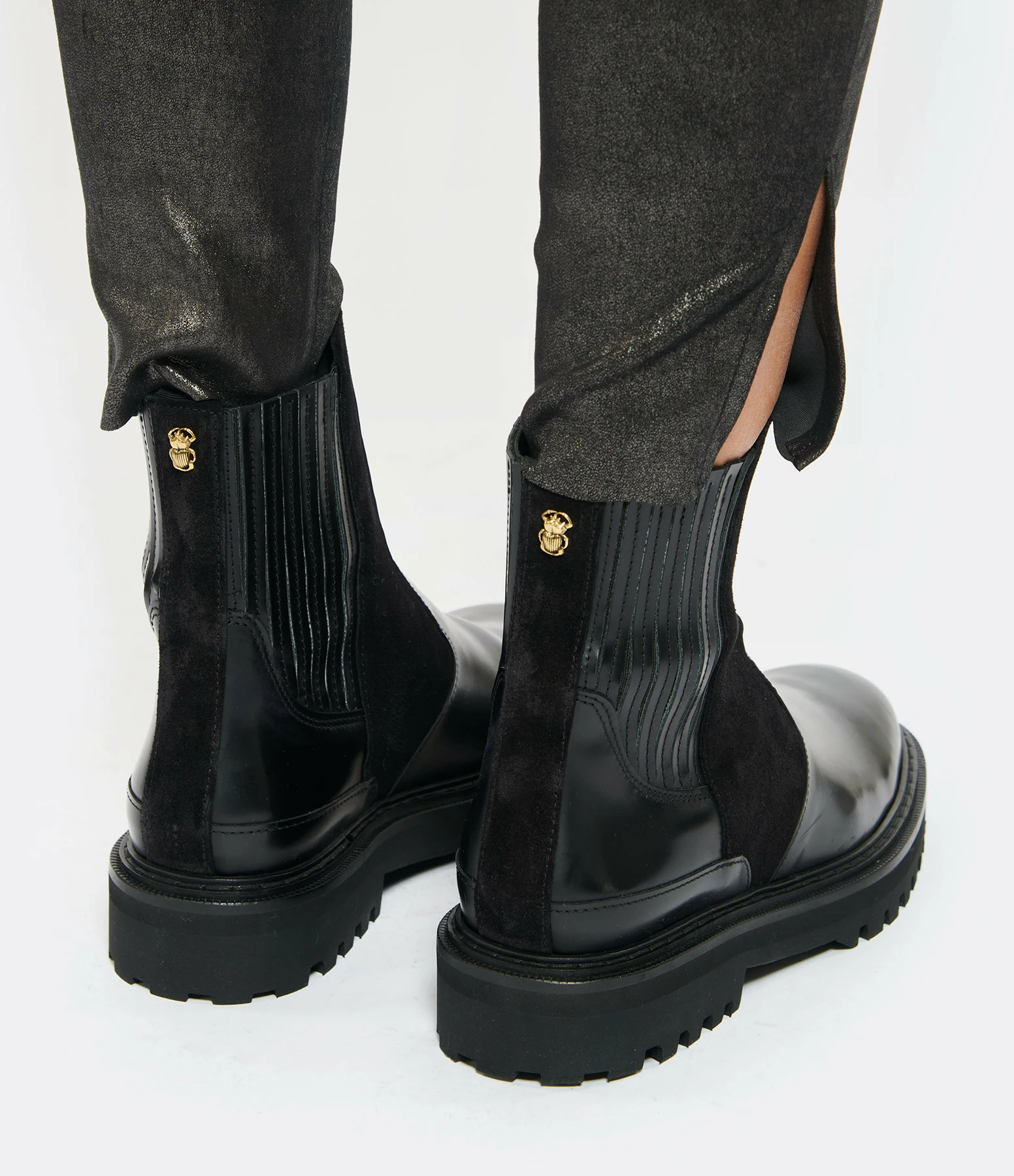 Claris Virot Bottines Ziggy Cuir Noir 6 Claris Virot Bottines Ziggy Cuir Noir – Image 5