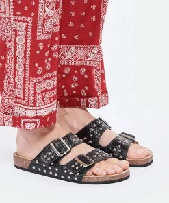 Claris Virot Mules Odette Python Clous Noir Argenté 15 Claris Virot Mules Odette Python Clous Noir Argenté -Golden Goose-boutique clari look20220113 26