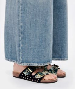 Claris Virot Mules Odette Cuir Clous Tie & Dye Bleu -Golden Goose-boutique clari look20220117 40