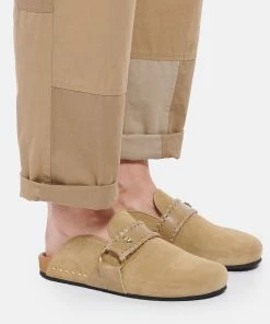 Claris Virot Sabots Georgette Cuir Sable -Golden Goose-boutique clari look20220209 177