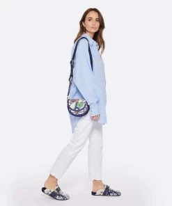 Claris Virot Mules Georgette Python Bleu -Golden Goose-boutique clari look20221220 169