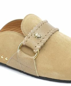 Claris Virot Sabots Georgette Cuir Sable -Golden Goose-boutique clari37584 pck20220203 4