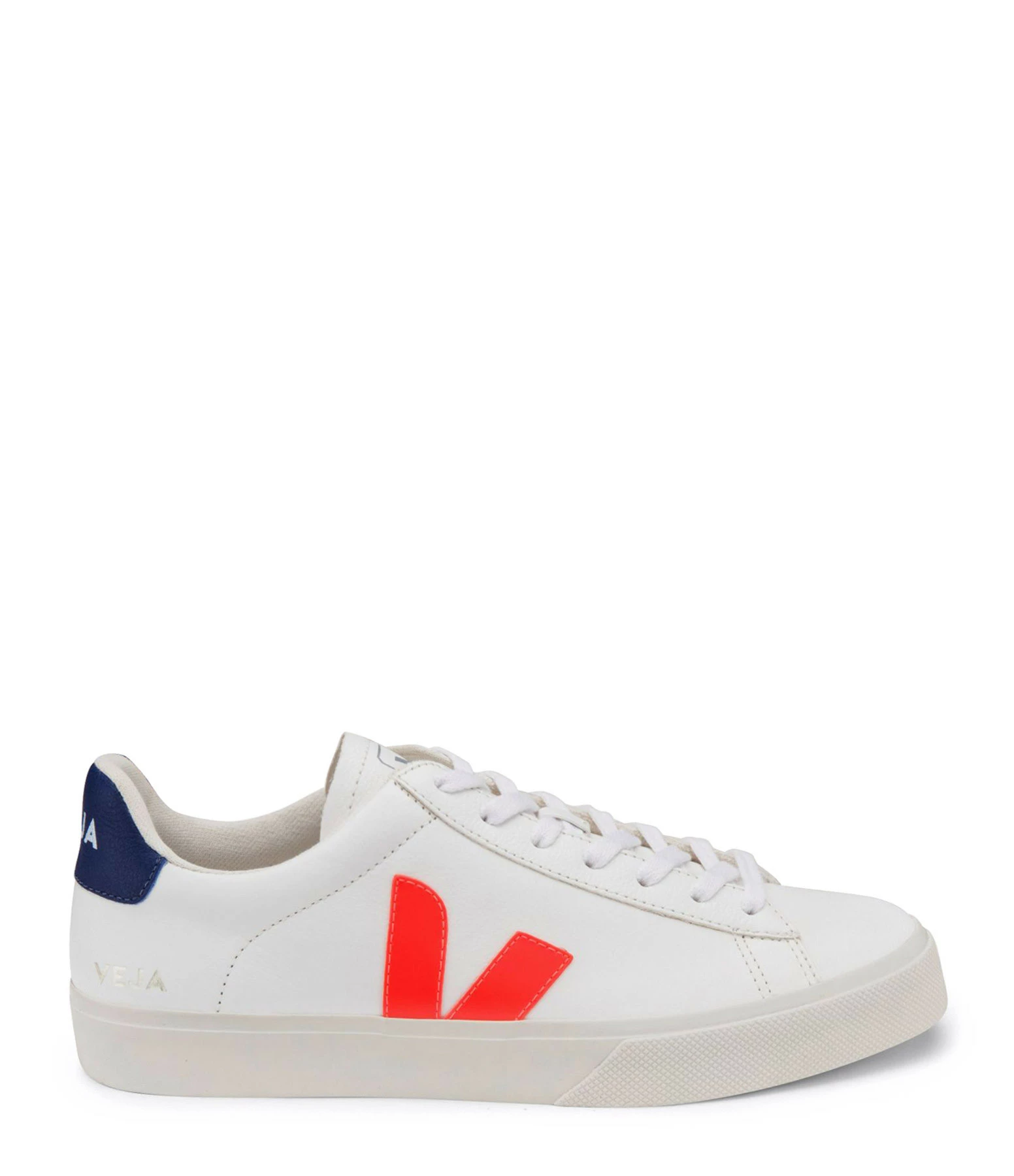 Veja Baskets Campo Chromefree Blanc Orange Fluo 3 Veja Baskets Campo Chromefree Blanc Orange Fluo