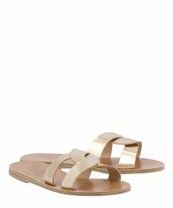 Ancient Greek Sandals Mules Desmos Platine -Golden Goose-boutique desmos platinum 3 4 view high 1
