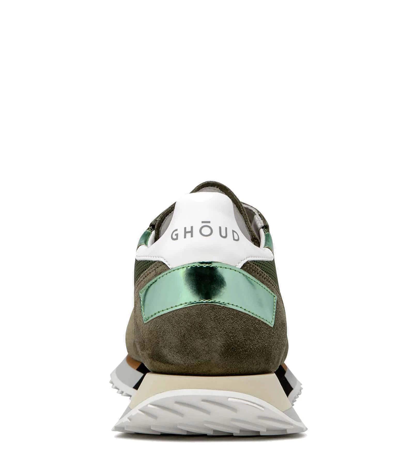 GHOUD VENICE Baskets Rush Low Mesh Kaki Blanc 4 GHOUD VENICE Baskets Rush Low Mesh Kaki Blanc – Image 2