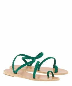 Ancient Greek Sandals Sandales Eleftheria Vert 10 Ancient Greek Sandals Sandales Eleftheria Vert -Golden Goose-boutique eleftheria crosta green 3 4 view high