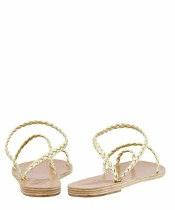 Ancient Greek Sandals Sandales Eleftheria Platine -Golden Goose-boutique eleftheria platinum back view high
