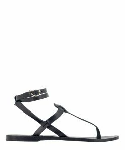 Ancient Greek Sandals Sandales Estia Noir