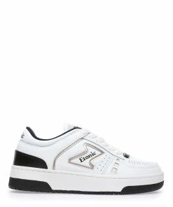ETONIC Baskets B509 Vintage Blanc Noir Doré