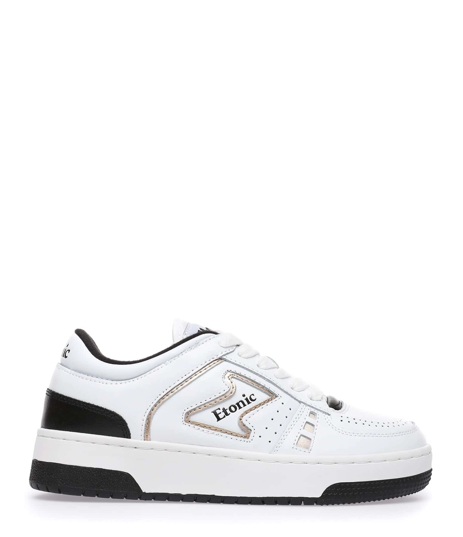 ETONIC Baskets B509 Vintage Blanc Noir Doré 3 ETONIC Baskets B509 Vintage Blanc Noir Doré