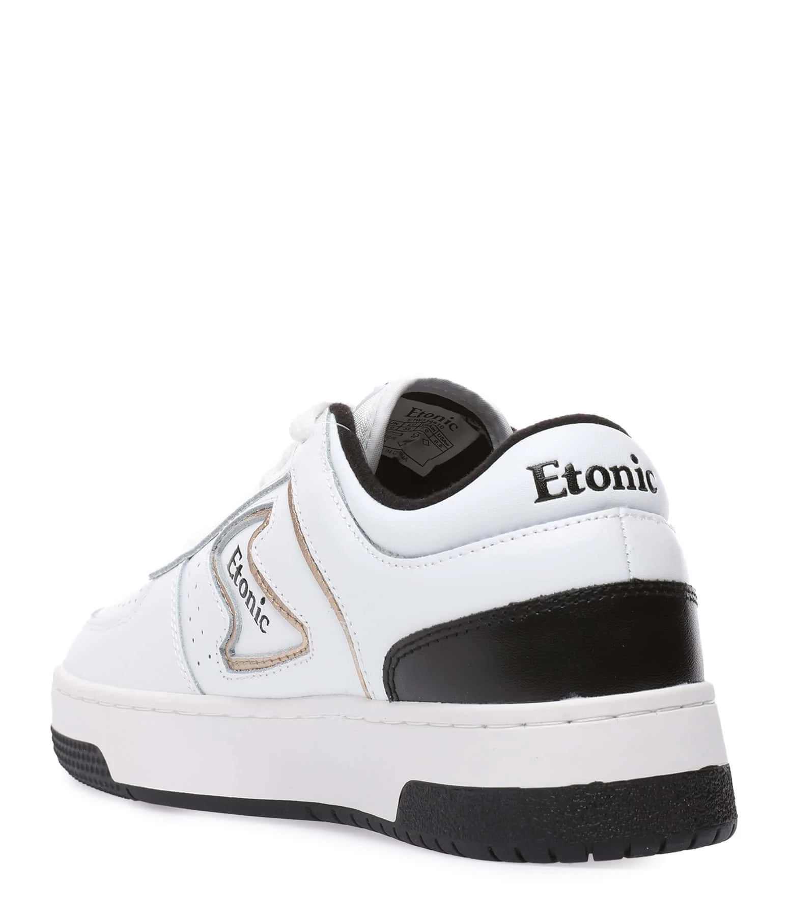 ETONIC Baskets B509 Vintage Blanc Noir Doré 5 ETONIC Baskets B509 Vintage Blanc Noir Doré – Image 3