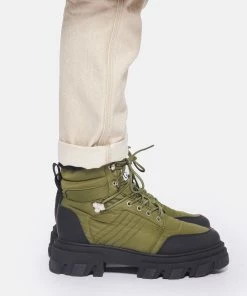 Ganni Bottines Cuir Kalamata Kaki 15 Ganni Bottines Cuir Kalamata Kaki -Golden Goose-boutique ganni look20221102 109