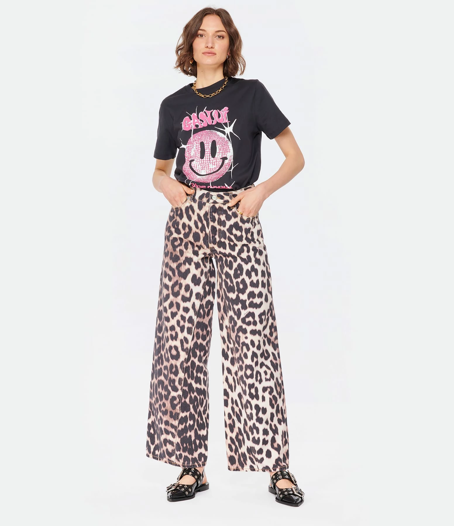 Ganni Sandales Boucles Cuir Noir 7 Ganni Sandales Boucles Cuir Noir – Image 5