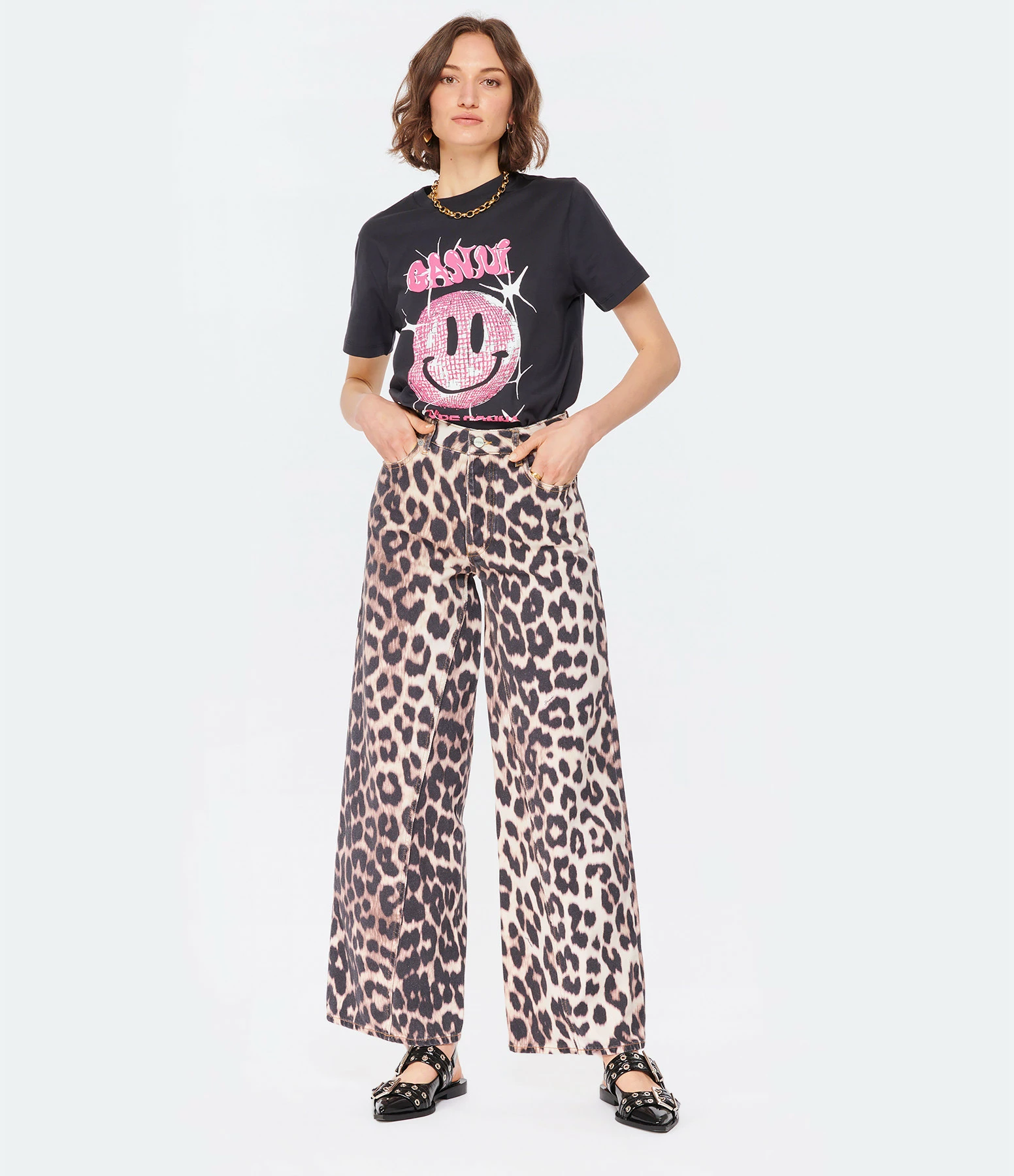 Ganni Sandales Boucles Cuir Noir 7 Ganni Sandales Boucles Cuir Noir – Image 5