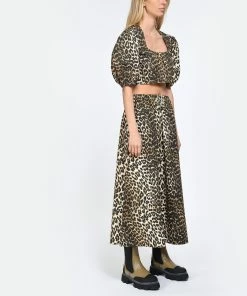 Ganni Bottines Chelsea Cuir Taupe -Golden Goose-boutique ganni look20230214 148