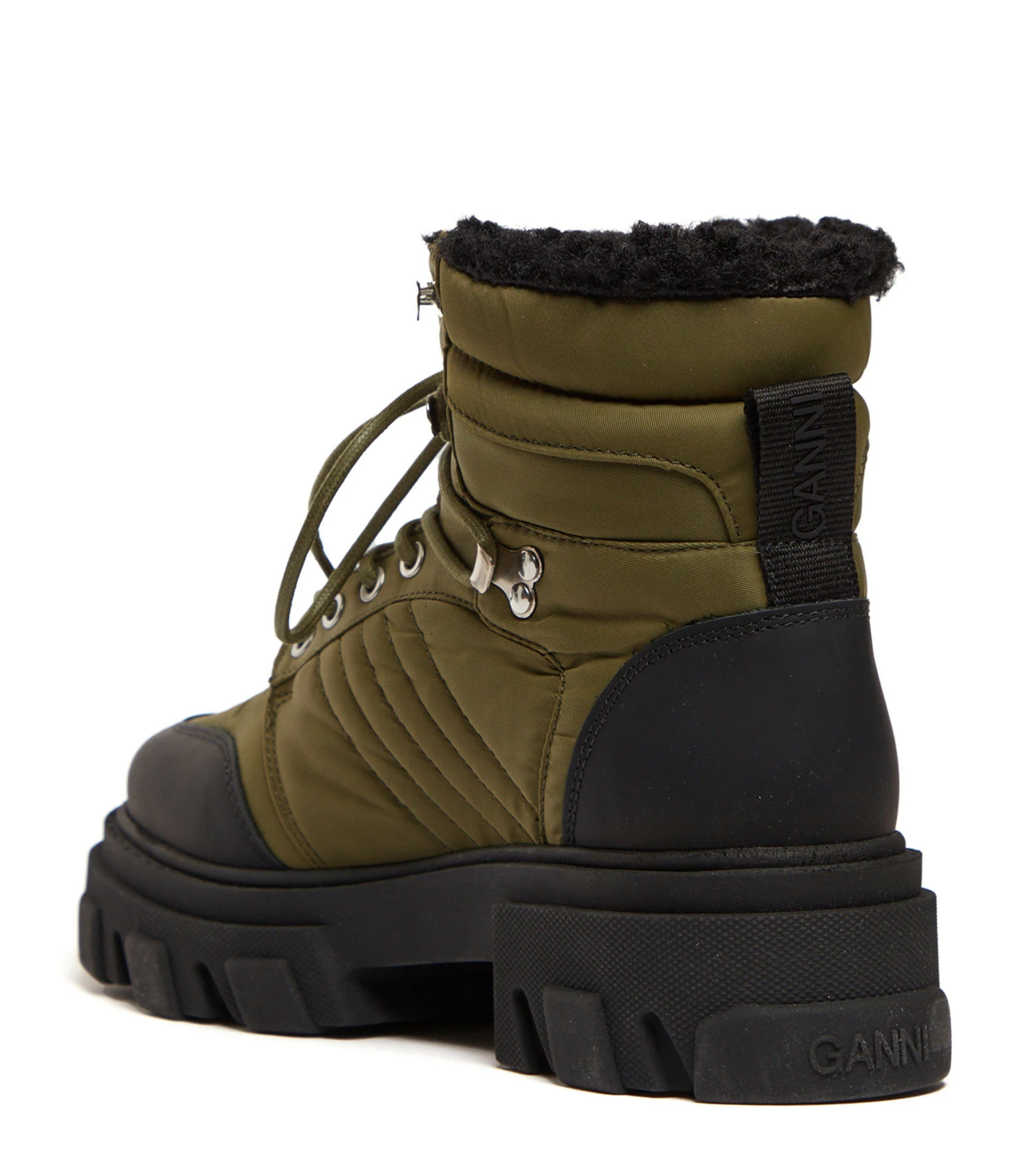 Ganni Bottines Cuir Kalamata Kaki 5 Ganni Bottines Cuir Kalamata Kaki – Image 3