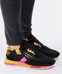 GHOUD VENICE Baskets Rush Low Mesh Noir Jaune -Golden Goose-boutique ghoud look20211229 192