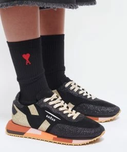 GHOUD VENICE Baskets Rush Low Cuir Suédé Glitter Noir Platine 12 GHOUD VENICE Baskets Rush Low Cuir Suédé Glitter Noir Platine -Golden Goose-boutique ghoud look20220810 469