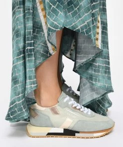 GHOUD VENICE Baskets Rush M Mesh Cuir Mirror Sauge Crème -Golden Goose-boutique ghoud look20221215 375