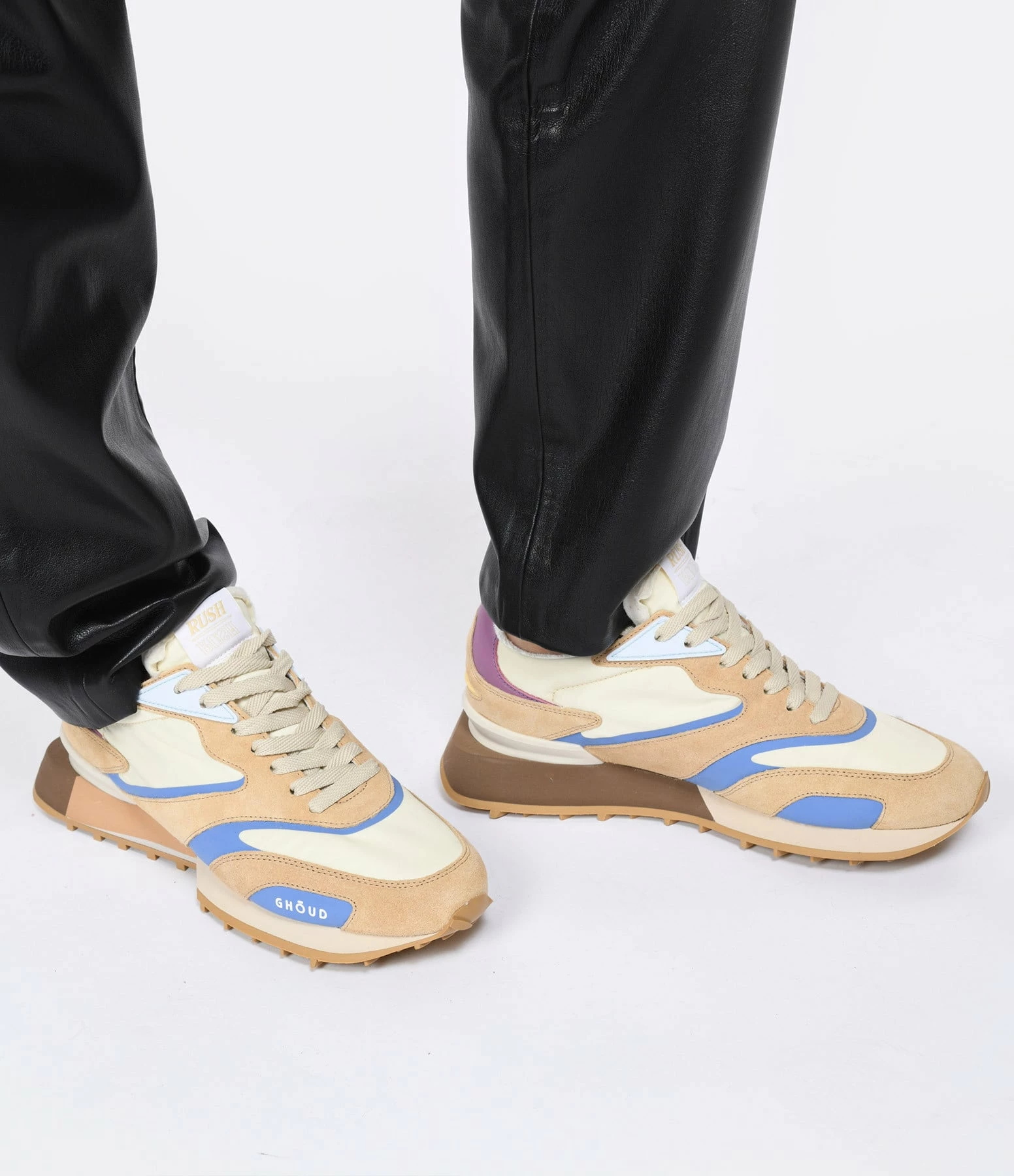 GHOUD VENICE Baskets Rush GR2 Cuir Suédé Crème, Capsule Flash 7 GHOUD VENICE Baskets Rush GR2 Cuir Suédé Crème, Capsule Flash – Image 5