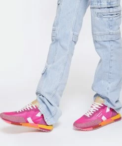 GHOUD VENICE Baskets Star M Mesh Glitter Fuchsia -Golden Goose-boutique ghoud look20230104 13