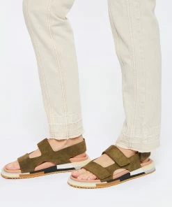 GHOUD VENICE Sandales Atelier Cuir Suédé Kaki -Golden Goose-boutique ghoud look20230104 230