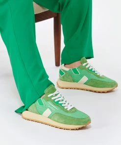 GHOUD VENICE Baskets Rush One Mesh Cuir Vert -Golden Goose-boutique ghoud look20230110 265