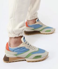 GHOUD VENICE Baskets Rush GR2 Cuir Suédé Crème Ciel, Capsule Flash -Golden Goose-boutique ghoud look20230117 167