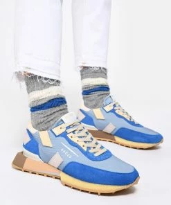 GHOUD VENICE Baskets Rush Groove Mesh Cuir Suédé Bleu -Golden Goose-boutique ghoud look20230203 37
