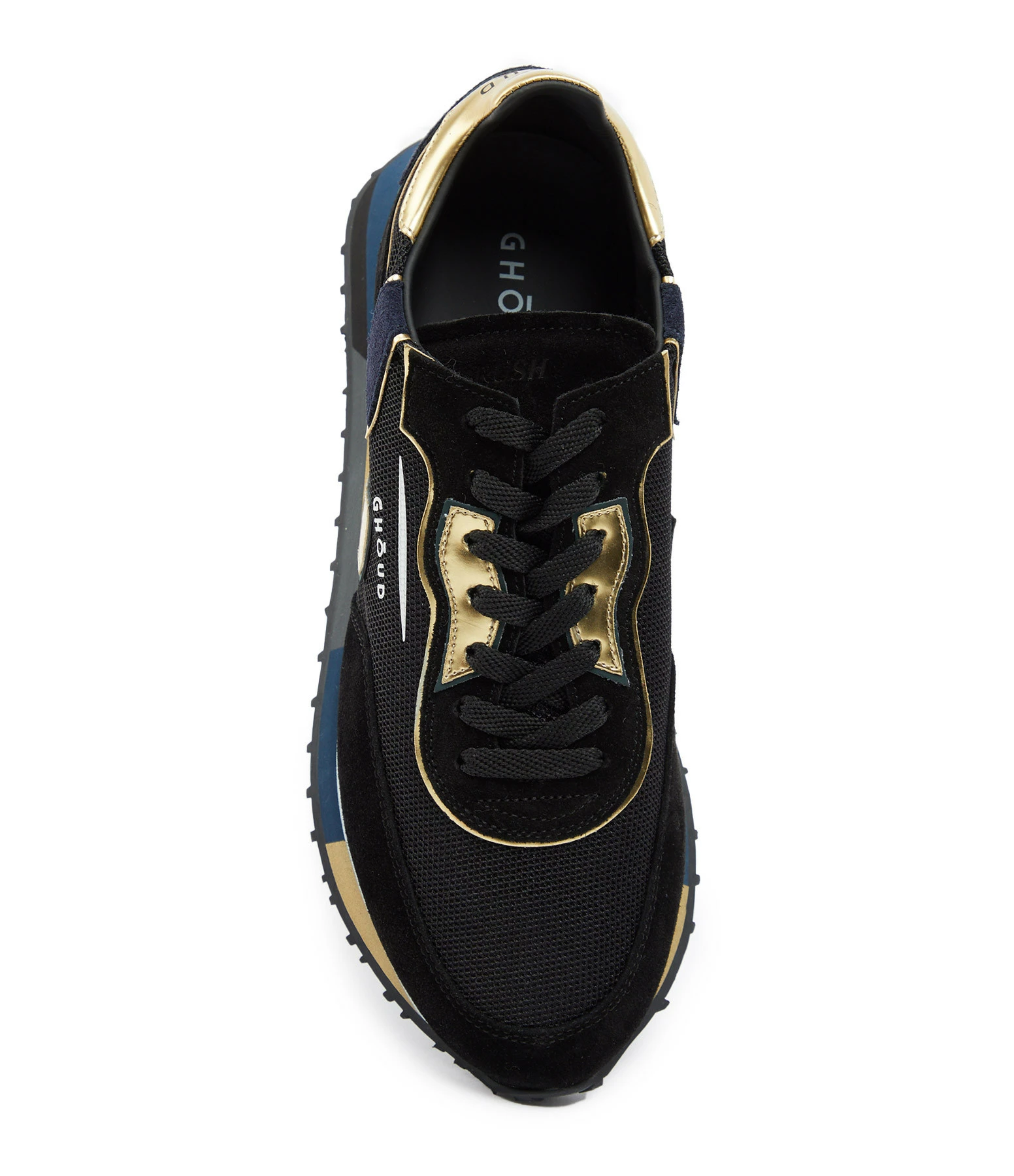 GHOUD VENICE Baskets Rush Low Mesh Noir Doré 4 GHOUD VENICE Baskets Rush Low Mesh Noir Doré – Image 2