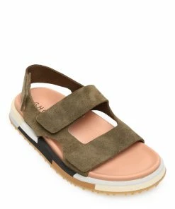 GHOUD VENICE Sandales Atelier Cuir Suédé Kaki -Golden Goose-boutique ghoud48845 pck20230104 3